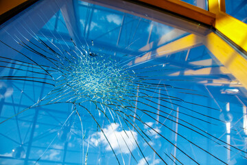 broken glass window