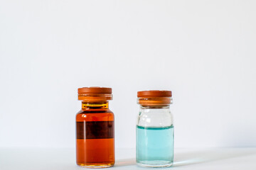bottles of medicine on a white background