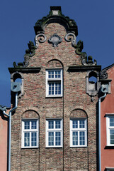 Fototapeta na wymiar An ornate historic townhouse, Gdańsk, Poland