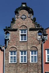 An ornate historic townhouse, Gdańsk, Poland