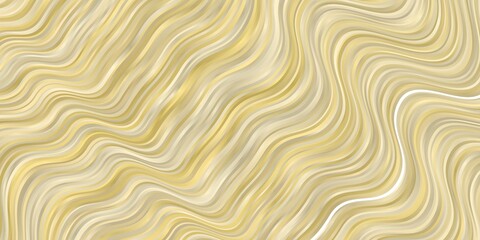 Light Yellow vector backdrop with bent lines. Abstract illustration with bandy gradient lines. Best design for your posters, banners.