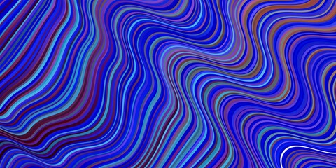 Light Blue, Yellow vector template with curves. Illustration in abstract style with gradient curved.  Pattern for ads, commercials.