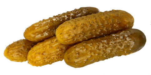 Pickles isolated on white background