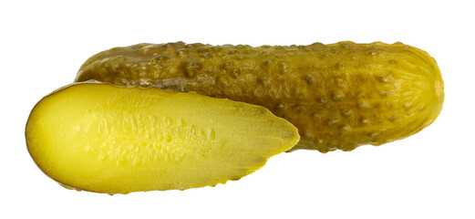 Pickles isolated on white background