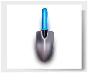 3 d. Realistic Vector Trowel - agricultural garden tool.