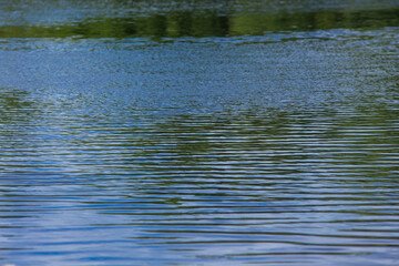 water surface of the river on a Sunny summer day, small ripples