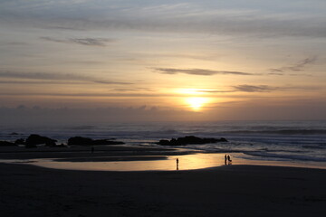 sunset on the beach