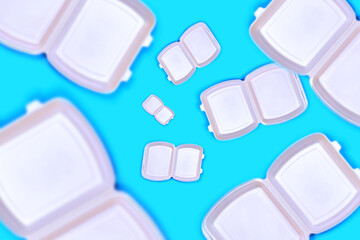 Pattern made of food delivery package or lunch box.