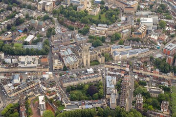 Fototapeta na wymiar Aerial view of Bristol docklands