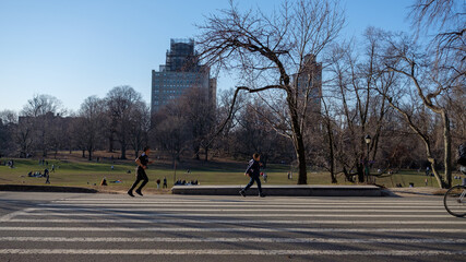 Man running in the park