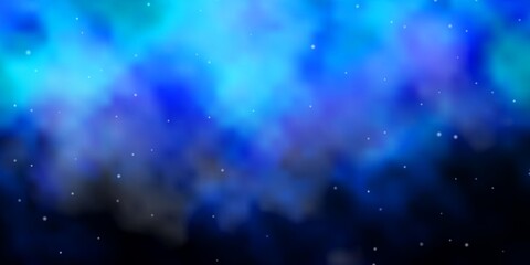 Dark BLUE vector texture with beautiful stars. Colorful illustration in abstract style with gradient stars. Design for your business promotion.