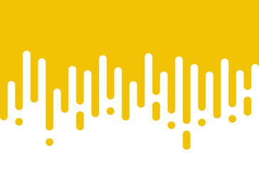Yellow rounded lines background. Abstract dashed lines and dots.