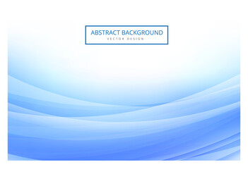 Abstract blue wavy with light curved lines background. Abstract background vector illustration