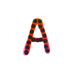 Letter A logo handwritten with a red felt-tip pen.