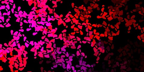 Dark purple, pink vector template with abstract forms.