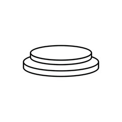 red carpet podium event icon vector