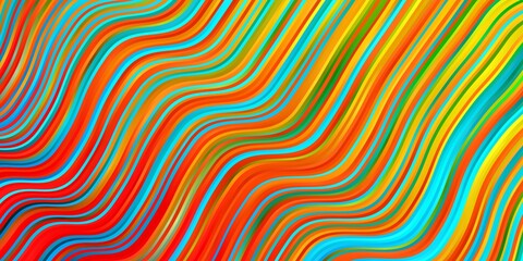 Light Blue, Yellow vector pattern with lines. Abstract illustration with bandy gradient lines. Pattern for business booklets, leaflets