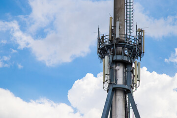 Telecommunicationa and mobile tower with antennas