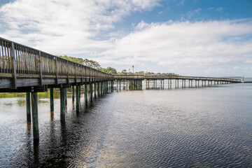 Sunny Boardwalk Along Currituck Sound