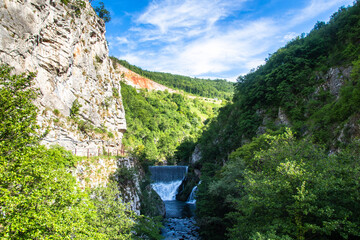 Fototapeta premium Canyon of Djetinja river near the Uzice in Serbia