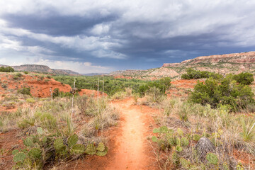 Hiking trail in the Palo Duro Canyon State Park, Texas