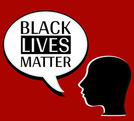 Black Lives Matter, I Can't Breathe. Protest Banner about Human Right of Black People in US. Black Lives Matter. America.