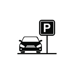 car parking icon vector sign 