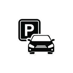 car parking icon vector sign 