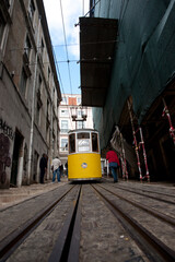 Lisbon Funicular Tramway, Lisbon, Portugal, Europe - November 2010