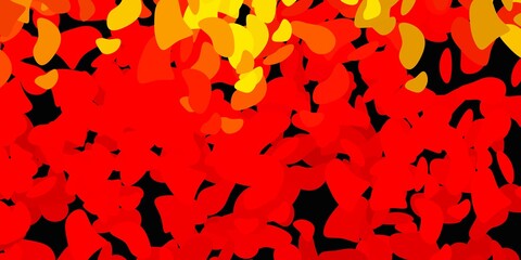 Light orange vector background with random forms.