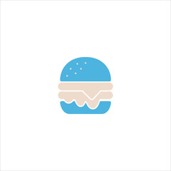 Fototapeta premium burger icon flat vector logo design trendy