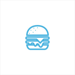 Fototapeta premium burger icon flat vector logo design trendy