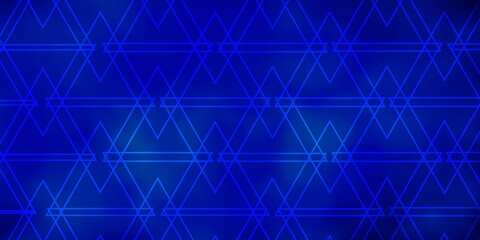 Dark BLUE vector layout with lines, triangles. Shining abstract illustration with colorful triangles. Template for landing pages.