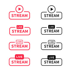 Live Stream vector banner sign. Broadcast icon.