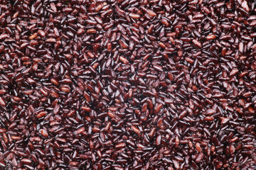 Whole grain black venus rice background. Venere is an Italian medium-grain product also known as nobleman’s rice or emperor’s rice, and has a pleasing aroma. It is loaded with protein and minerals
