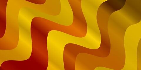 Dark Orange vector pattern with curved lines. Bright illustration with gradient circular arcs. Pattern for ads, commercials.
