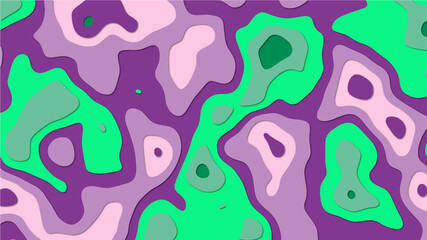 3D interior in the style of a heat map starting from green ending with pink flowers is suitable for teaching children