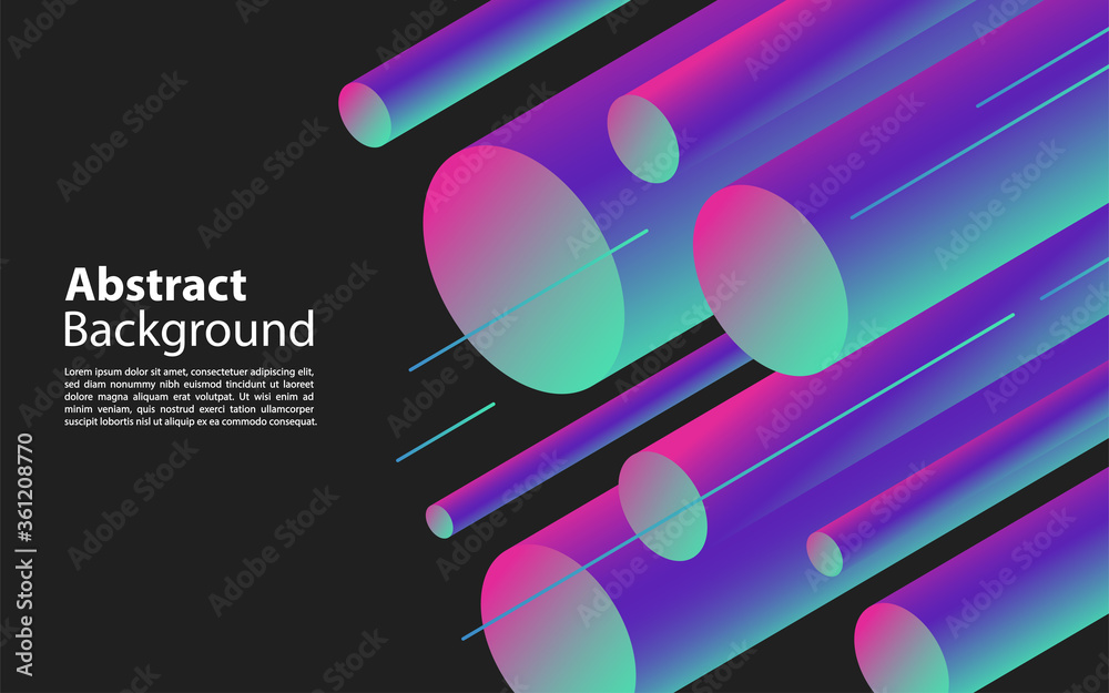 Wall mural Abstract background with geometric gradient circle. Graphic design element.