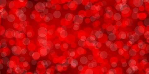 Light Red vector background with circles. Abstract decorative design in gradient style with bubbles. Pattern for wallpapers, curtains.
