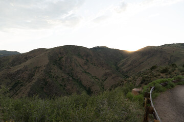 mountain landscape with blue sky