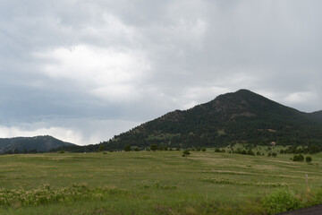 mountain landscape with clouds