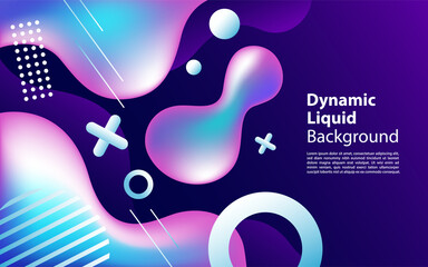 Liquid color background design. Fluid gradient shapes composition.