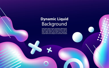 Liquid color background design. Fluid gradient shapes composition.