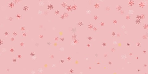 Light red, yellow vector natural layout with flowers.