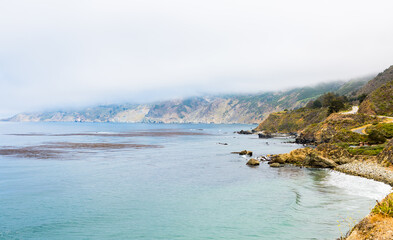 A View of the California Coastline along State Road 1