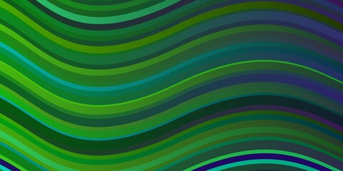 Dark Multicolor vector template with lines. Abstract illustration with gradient bows. Pattern for websites, landing pages.