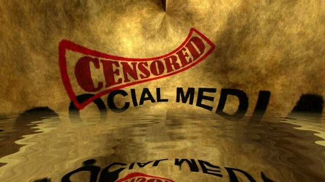 Social media censored grunge concept