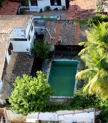 salvador, bahia / brazil - december 5, 2017: abandoned swimming pool in the city of Salvador. The...