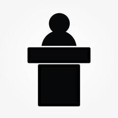 speaker line icon, vector illustration eps10