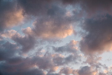 Naklejka na ściany i meble sunset sky with clouds 